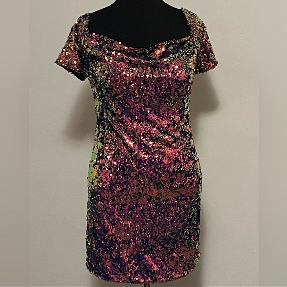 Iridescent Mini Dress